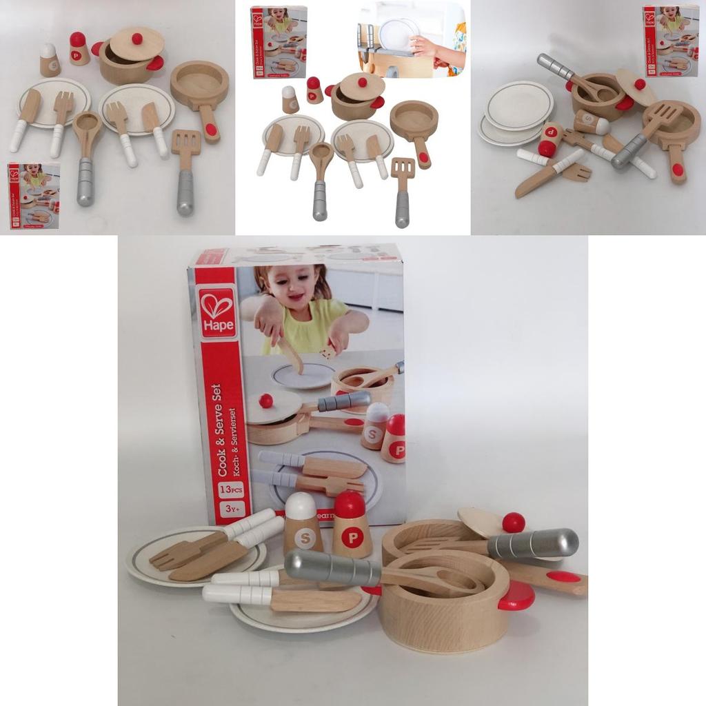 Nordic Style Gourmet Kitchen Utensils Toy Set For Children Role Play Cooking Kit