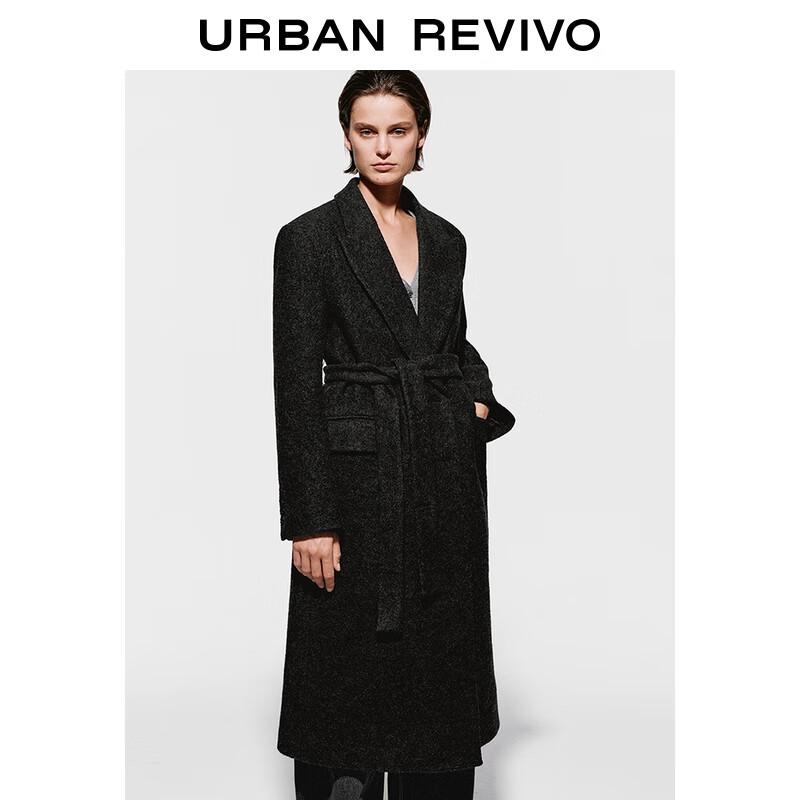 

UR 2025 Winter Women s Intelligent Gray Belted Coat S