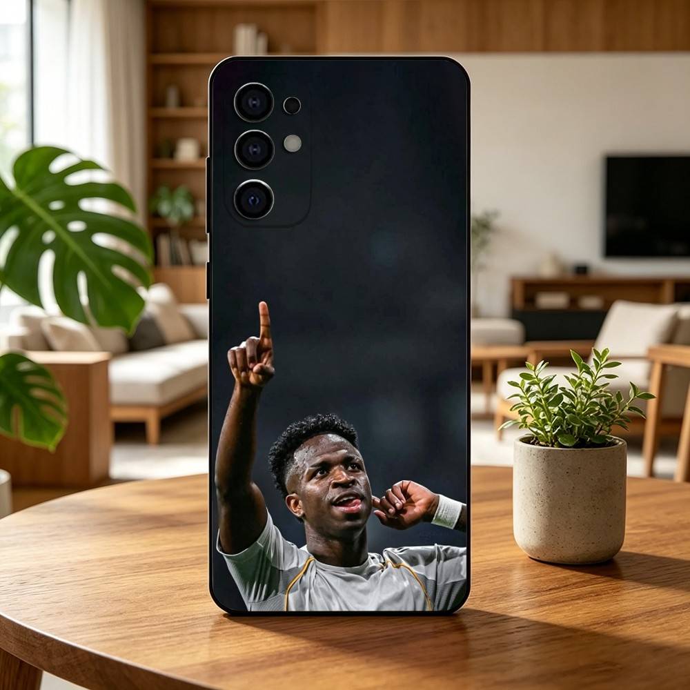 Vinicius-S J-Junior-R Fußball 7 Handyhülle Für Samsung S25,S24,S21,S22,S23,S30,Ultra,S20,Plus,Fe,Lite,Note,10,Schwarze Hülle
