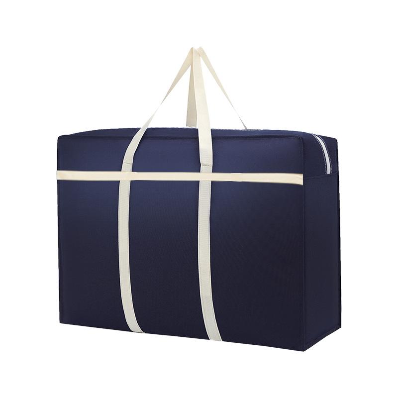 

Большая вместительная сумка для переезда, сумка для багажа из нетканого материала, сумка для хранения одежды и одеял, ручная плотная упаковочная сумка для переезда темно-синий
