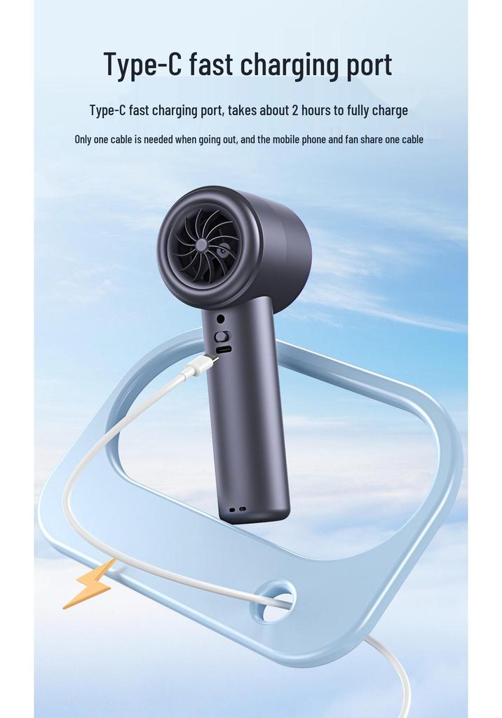 Southeast Asia T11 USB Mini Bladeless Handheld Fan with Digital Display