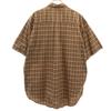 Papas made in Japan Chuck Pattern Short sleeve Cotton shirt L Brown Men's Used