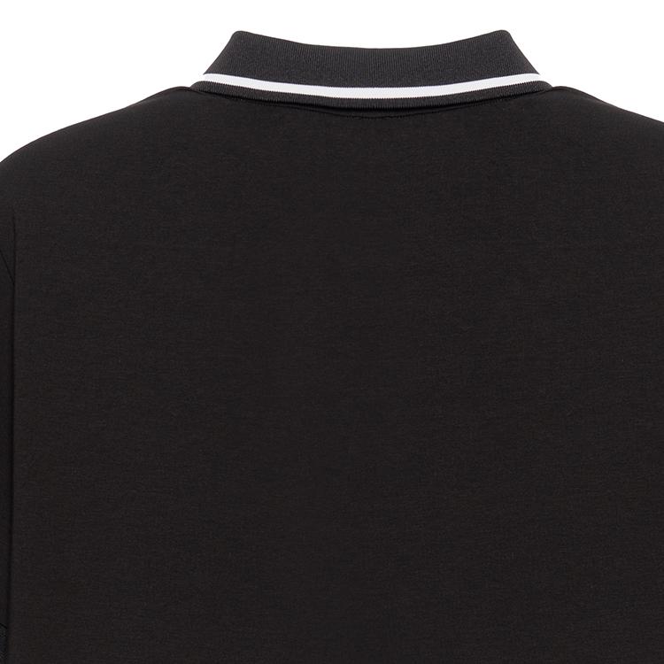 Emporio Armani EA7 Color Block Logo Print Lässiges Kurzarm-Poloshirt Herren Oberteile Schwarz 3RPF17-PJ03Z-1200