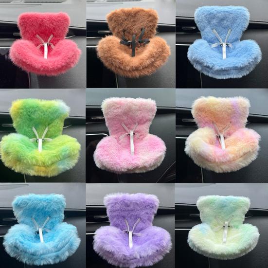 Doll Car Seat with Clip Car Air Vent Safety Belt Design Soft Cushioned Doll Car Decor Auto Accessory