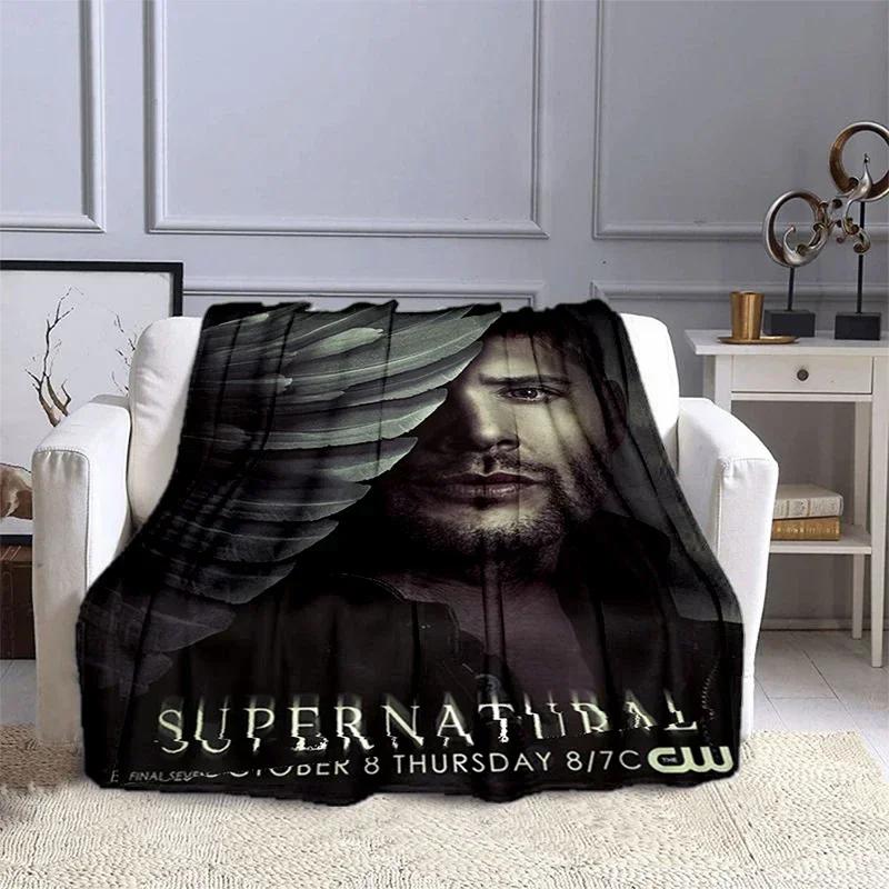 Movie Supernatural – Evil Power bedruckte Decke, modische warme Flanschdecke, Picknickdecke, Bettdecke, Geburtstagsgeschenk