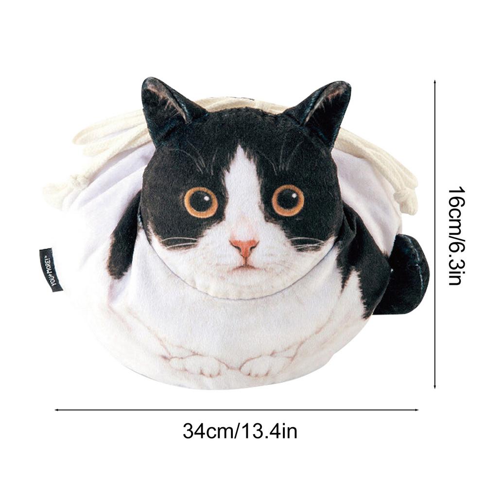 Cat Makeup Bag Women Cosmetic Pouch Funny Kitten Drawstring Toiletry Bag Makeup Travel Bag Organizer Portable for Business Gym