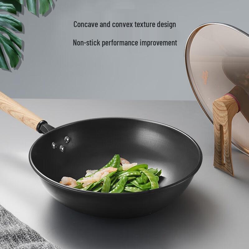 Kombach 32cm Uncoated Titanium Alloy Wok