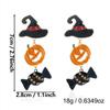 Playful Enamel Witch Hat Pumpkin Candy Dangle Earrings for Women Halloween Statement Earrings Cosplay Party Jewelry Gifts