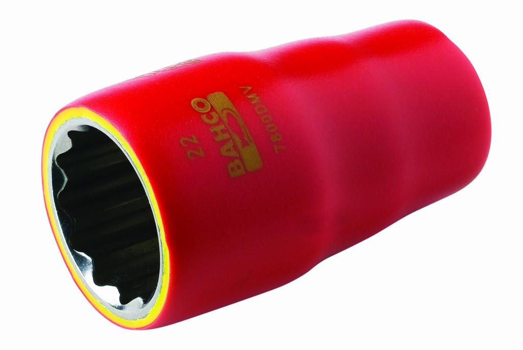 BAHCO Insulated Socket, 1000V, 1/2" (18mm), 7800DMV18