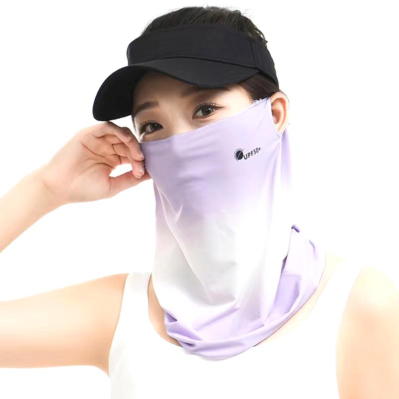 1 Stück Sonnenschutz-Gesichtsschal, UV-Schutz, Sommer-Gesichtsschals, einfarbig, für Frauen, Golf, Eisseidenmaske, Gesichtsbedeckung, Halswickelabdeckung