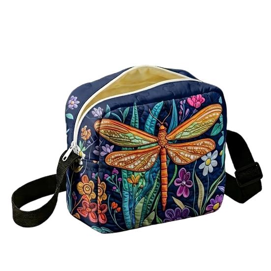 Quilted Crossbody Bag for Women, Adjustable Strap Casual Handbag, Lightweight Portable Travel Purse, Single Shoulder Bag with Zipper