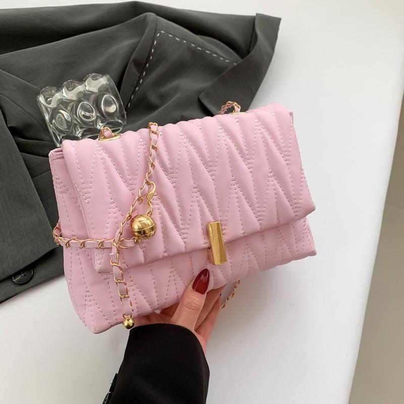 Elegant Pu Quilted Chain Crossbody Bag For Women Perfect For Daily Casual Use