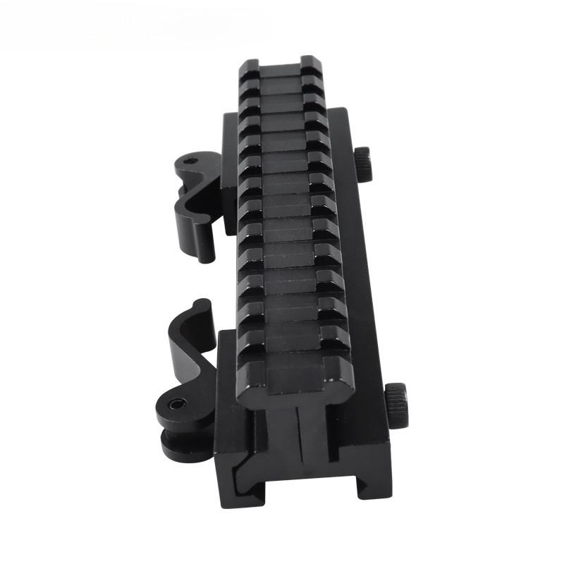 Heavy-Duty 13-Slot Riser Rail Adjustable Tilt 140mm Length 21mm Clamp Slot