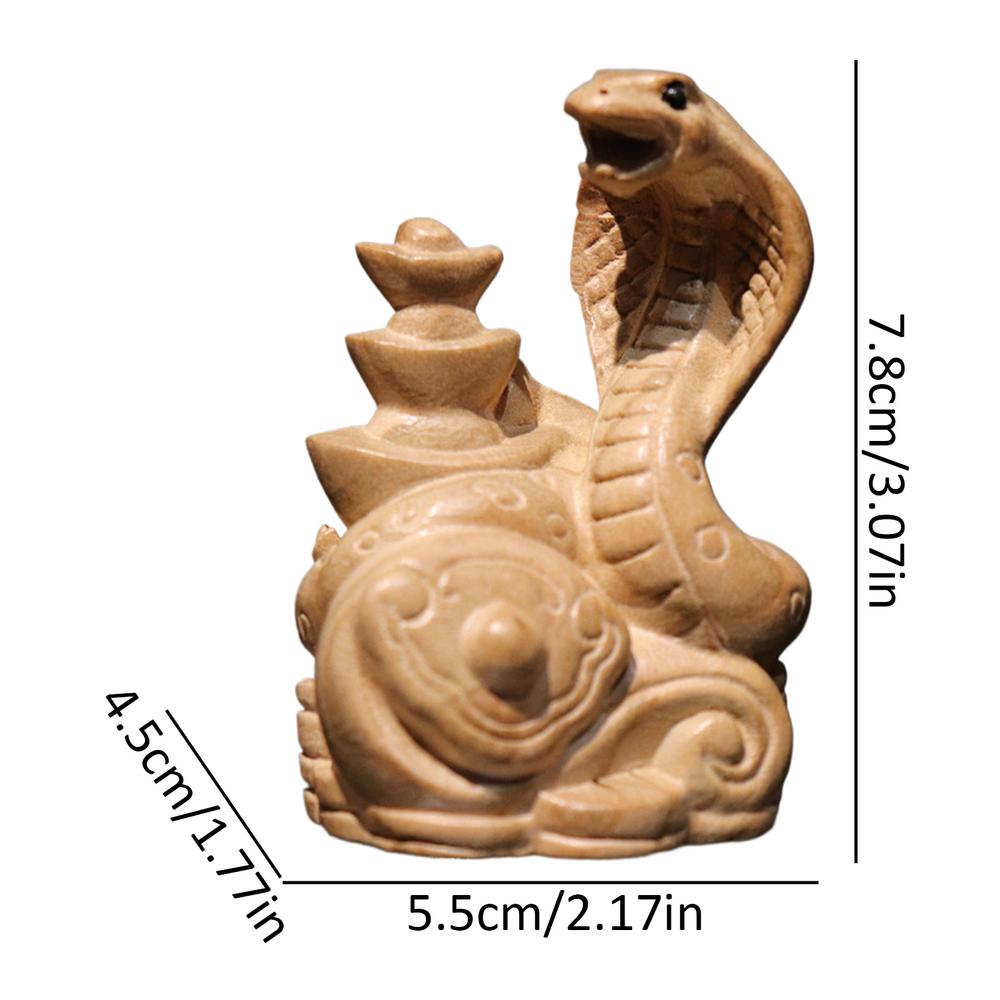 

Резьба по змеиному дереву Неокрашенная модель животного Китайская фигурка Домашние украшения Деревянные поделки Статуя Статуи Домашний декор