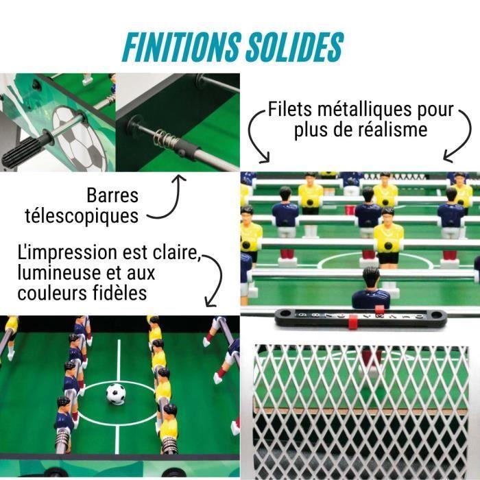 DEVESSPORT Baby-Foot Pliable Maracaná pour Enfant, Barres Télescopiques de Sécurité, Stable, Gain de Place