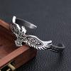 Vintage Viking Stainless Steel Raven Eagle Bracelet For Men Women  Celtic knot Bracelet Opening Adjustable Jewelry Gifts