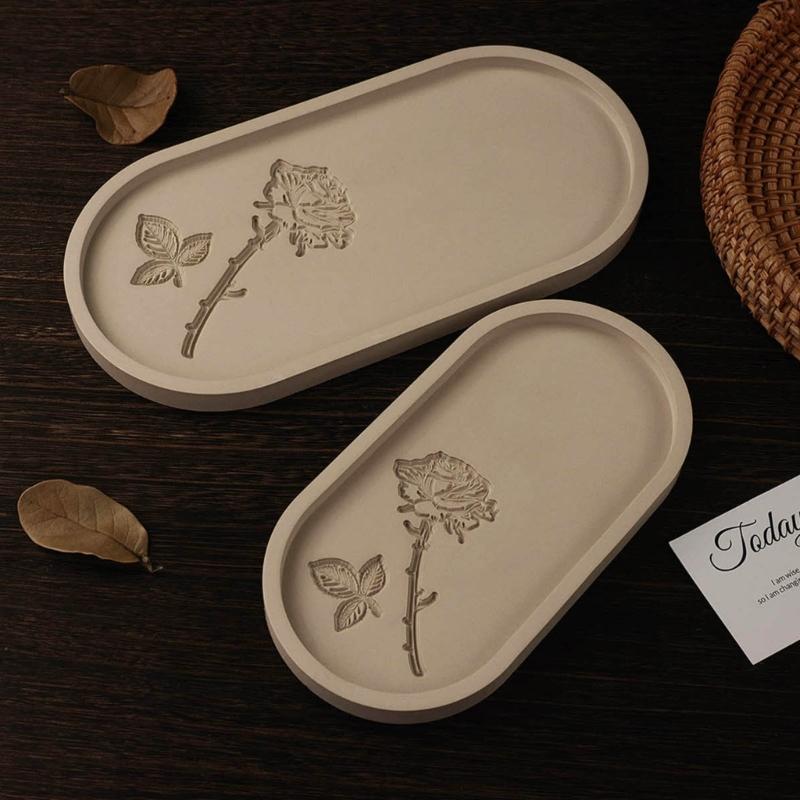 Easy to Use Silicone Mold Creating Decorative Trays Moulds with Unique Elliptical Shape Suitable for Gifting Making