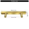 10pcs Brushed Brass Cabinet Handle  Gold Drawer Pulls Easy Install Drawer Handle for Kitchen Cupboards & Furniture