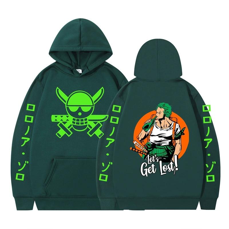 Anime ONE PIECE Men Women Hoodies Autumn Casual Pullover Roronoa Zoro Hoodie Fashion Hip Hop Sweatshirt Clothes