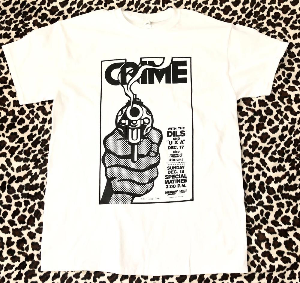 NEW Collection Crime Gun Band Short Sleeve White All Size Shirt BT123 Unisex T-Shirt M