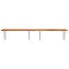 Vidaxl Wall Shelf Under Sink, Steel and Solid Acacia Wood