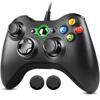 DIESTORD Wired Xbox 360 Controller New PC USB Gamepad Wired Gamepad for Microsoft Xbox Slim 360 PC Windows Compatible with 2 Assist Compact