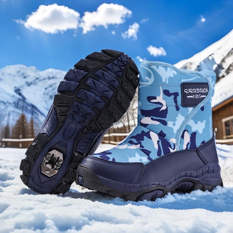 Botas de Invierno para Niños 2024: Algodón Grueso, Garras de Acero, Resistente al Frío para Niños y Niñas