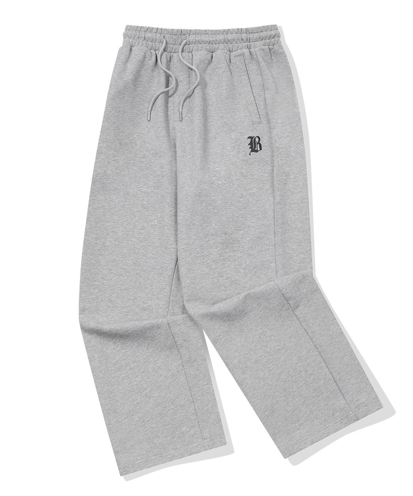 BEENTRILL B Gothic Logo Sweatpants (Melange Gray)