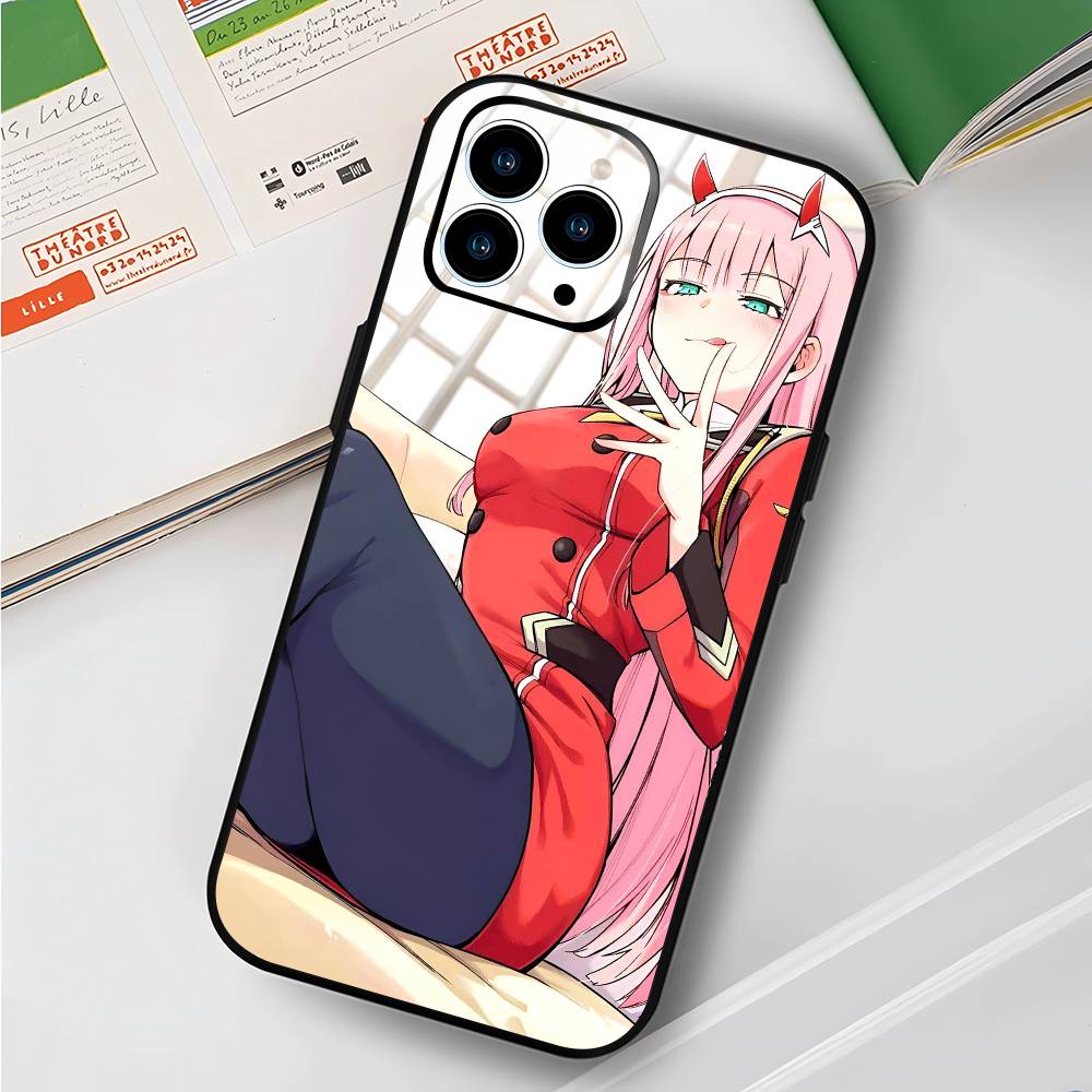 Anime Girl Zero Two For Iphone 17 Air 16 Pro Max 15 14 13 Full Cover Anti-Shock MagSafe Cover