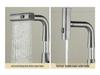 White Pull-Out Faucet Washbasin with Hot & Cold Single Hole Vanity Countertop