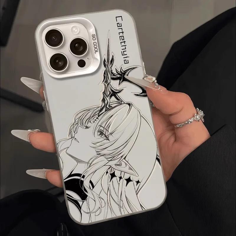 Linien-Cartoon für Apple 16promax Kreativ für IPhone 13/12 Handyhülle 15plus Sturzsicher 11