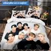 Kpop Stray 3-teiliges K-Pop-Musikgruppen-Bettwäscheset, Ideal für Schlafzimmer, Wohnheim, Inklusive Bettbezug und 2 Kissenbezügen, Fan-Geschenke