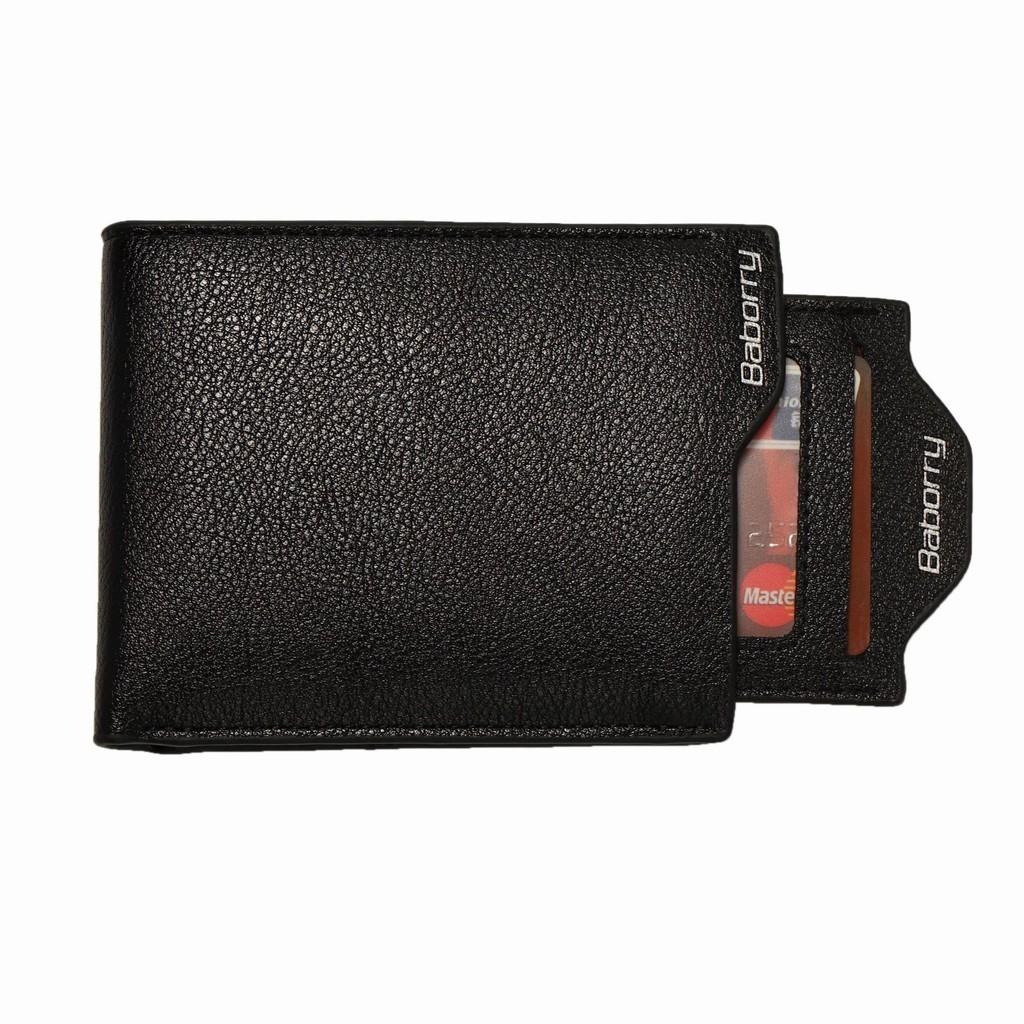 RFID Кошелек против кражи Мужской кошелек Оптом Горизонтальный Многокарточный Кошелек для монет Многофункциональный чёрный