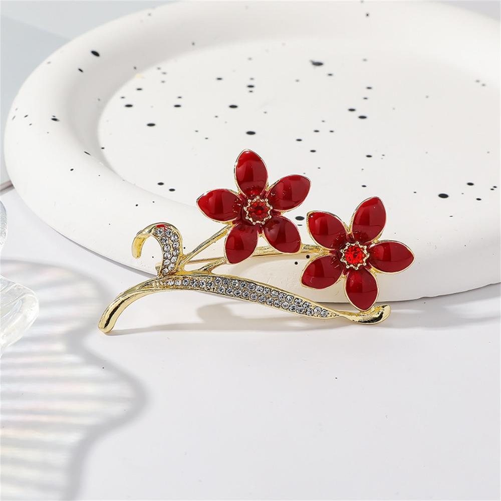 

1Pc Vintage Rhinestone Flower Brooch DIY 2 Colors Flower Collar Lapel Pin Lapel Pin Accessories