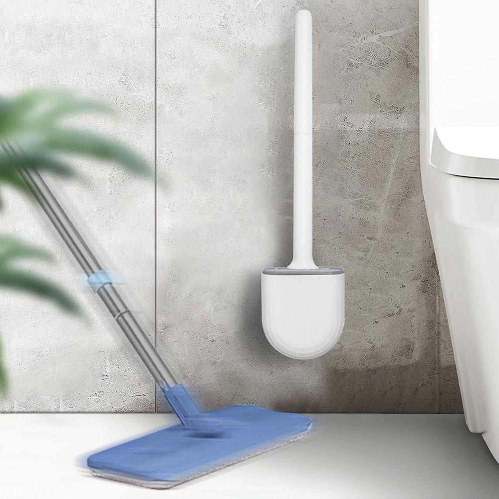 Wall Mounted Toilet Cleaner Brush Set Long Handle Bathroom Artifact Bathroom Brush  WC Cleaning