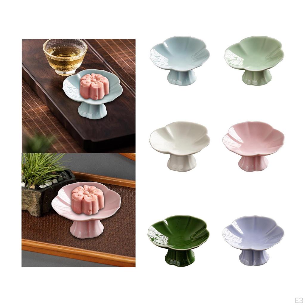 Ceramiczna misa na nóżce Dekoracyjny wystrój stołu Podstawa Deser Ciasto Do serwowania Uchwyt do salonu