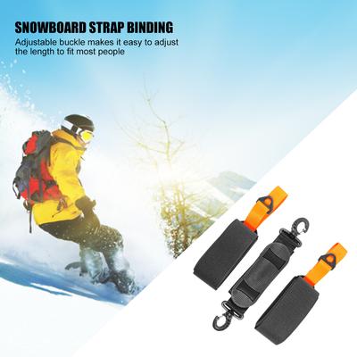 Nylon with Ant-Slip Pad Snowboard Straps Skiing Pole Carrier Handle Straps Snowboard Protect Pole Tie Outdoor Sports Accessories