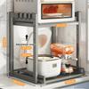 Kitchen Shelving Retractable Rice Cooker Microwave Storage Rack Home Kitchen Countertop Multifunctional Air Fryer Storage Rack