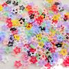 100Pcs Cute Mini Cartoon Colorful Christmas Stars Nail Art Flat Back Rhinestone DIY Manicures Appliques Accessories Crafts