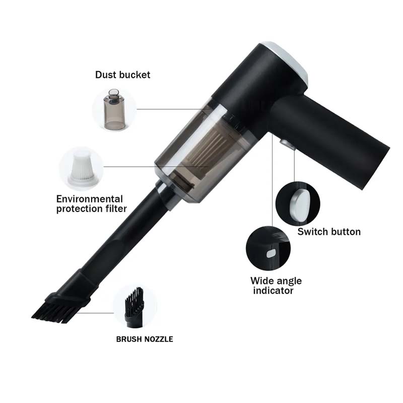 2024 Cyclone Filter Rechargeable Battery For Machine Accessories Handheld Powerful Wireless Car Vacuum Cleaner Mini Wash for Car
