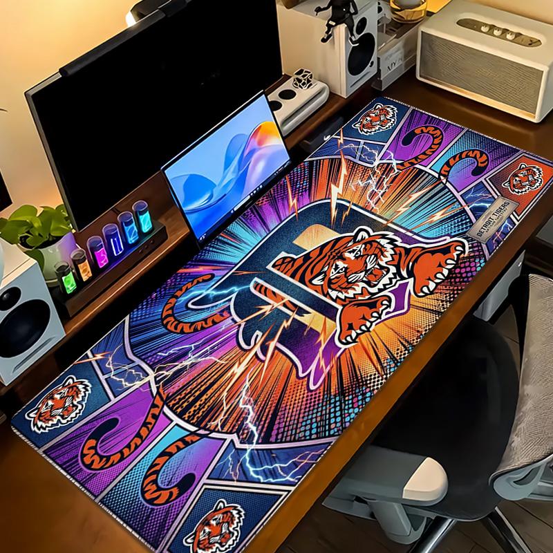 Detroit Tigers Color Mouse Pad Large Gaming Table Cushion Non-slip Laptop Tablet Big Mousepad XXL Mat Mini PC Playmat With Lock edge
