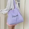 Lazy wind large capacity drawstring nylon bag women's simple commuter tote shoulder bag lightweight armpit bag