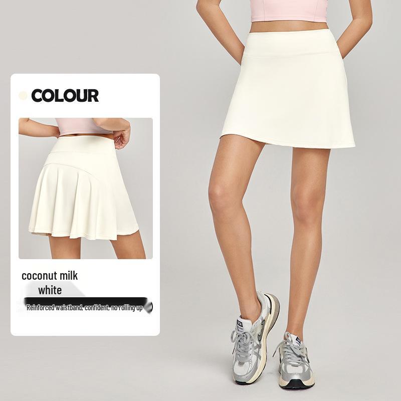 Seamless High-Waisted Two-in-One Mini Skirt with Pocket - Women s Anti-Exposure Yoga & Tennis Skirt Small