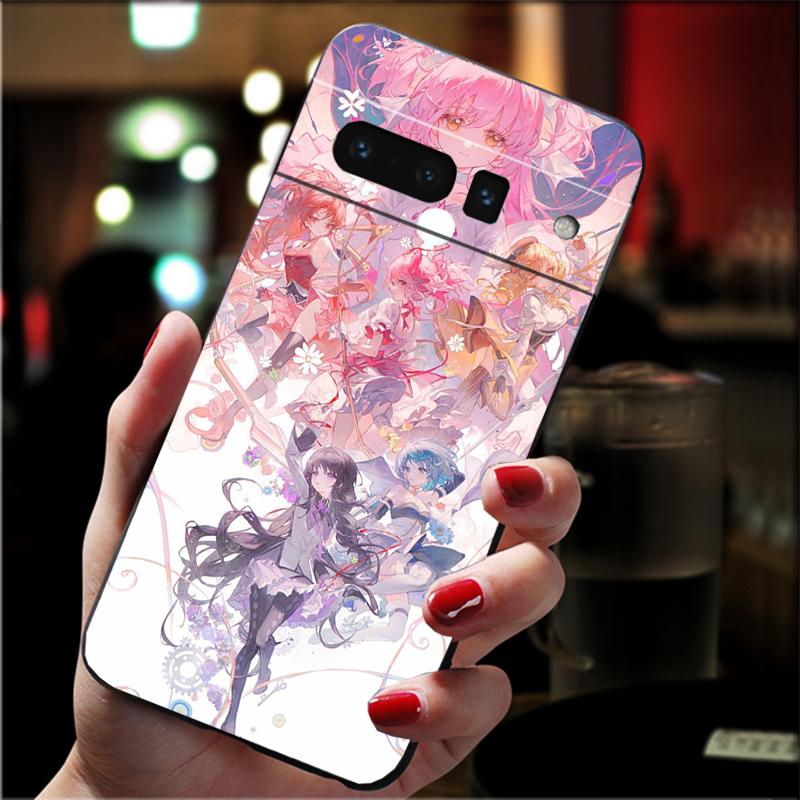 

For Google Pixel 10 9 Pro XL Silicone Phone Soft Case For Google Pixel 9A 8A 7A 6A 5 Cover Shell Puella Magi Madoka Magica Google Pixel 8a