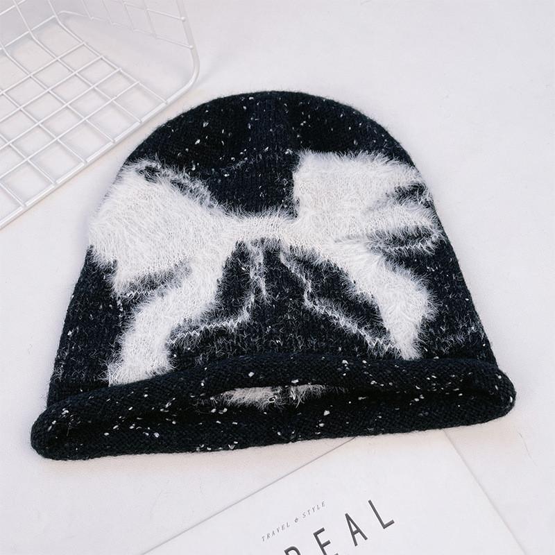Autumn Winter Knit Hat For Women With Soft Material And Cozy Design чёрный