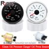 Marine Car Boat 52mm Oil Pressure Gauge+Sensor 0-5Bar 0-10Bar 7 Color Backlight Oil Press Meter Oil Press Indicator 12V/24V