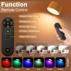 Magnetic wall lamp, 360 degree rotatable night light, remote control desk lamp, bedside lamp, touch adjustable color change, tim