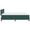 LED Box Spring Bed with Mattress Dark Green 140 x 200 cm Velvet