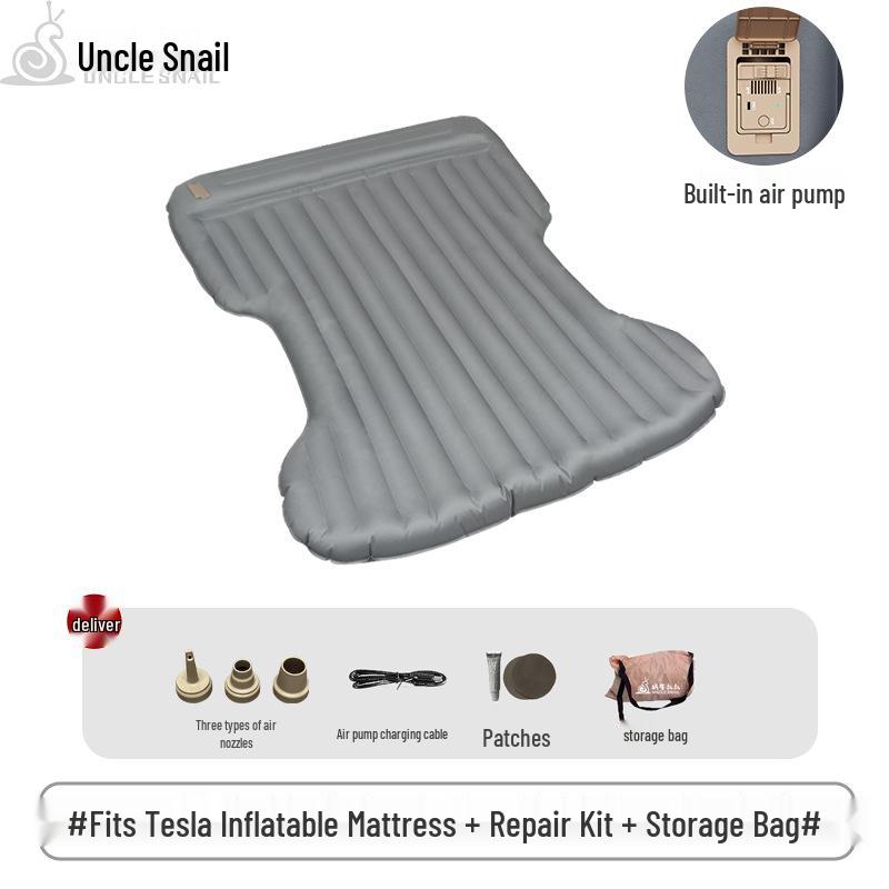 Uncle Snail Tesla Model Y Inflatable Car Mattress - Automatic Camping Travel Air Bed Sleeping Pad