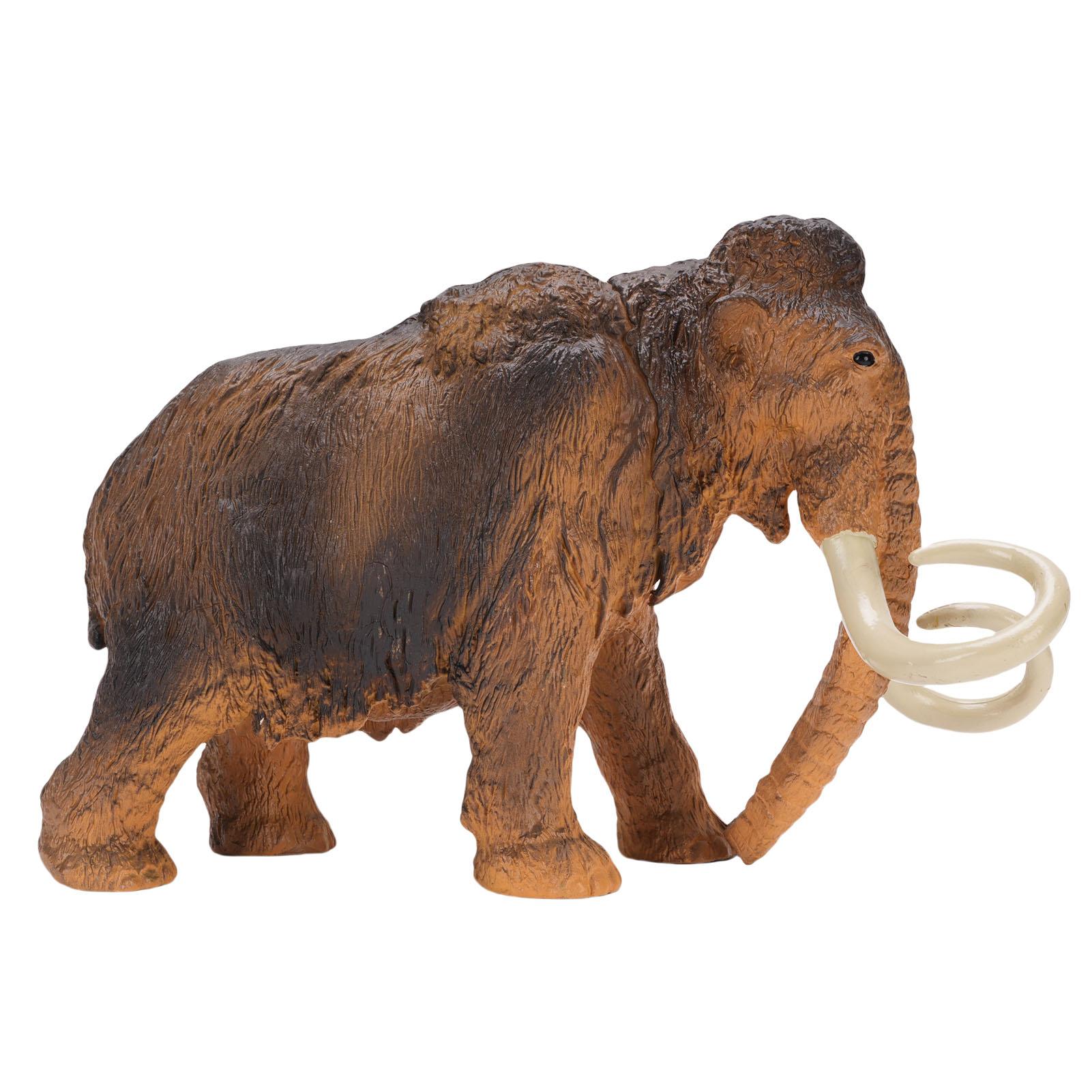 

Mammoth Figurine Simulation Solid Plastic Elephant Animal Figure Model for Home and Office